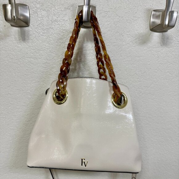 Frances Valentine Handbags - FRANCES VALENTINE Crinkled Leather Skip Tote Bag In Oyster